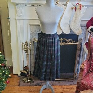 Vtg Katie Brooke Tartan Plaid Skirt